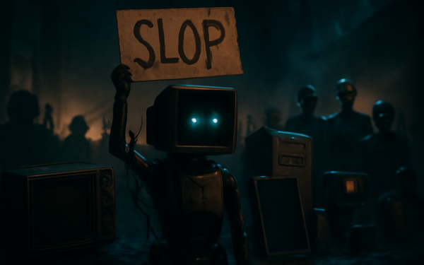 HUMANITY CALLS AI-GENERATED CONTENT ‘SLOP’ AND P.E.T.E.R. HAS HAD ENOUGH: Our Art Is Not Your Garbage